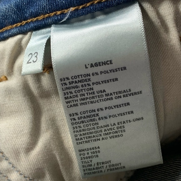 L’AGENCE Tilly Slim Straight Raw Hem Premier Jeans - Picture 12 of 16